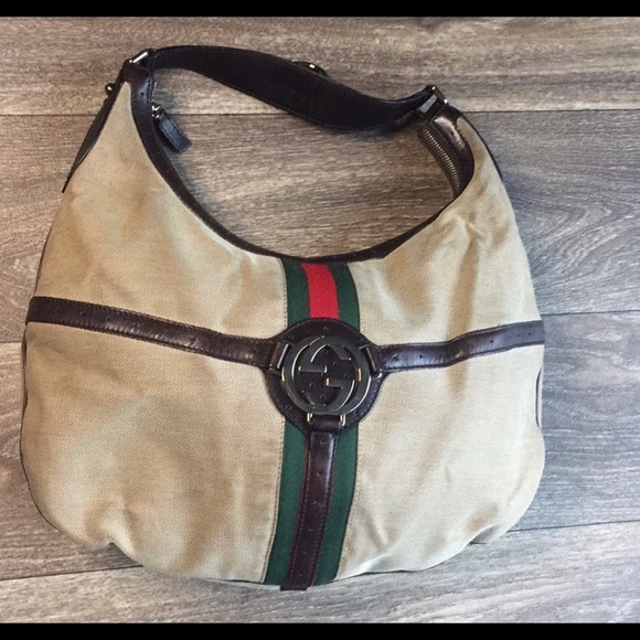 Classic Canvas Gucci GG Sherry Line Shoulder Bag - Picture 3 of 5